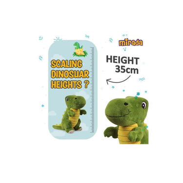 LXINDIA Toys Mirada Super Soft Standing Green and Yellow Dinosaur