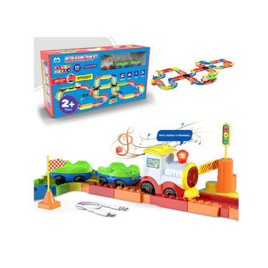 LXINDIA Toys Mirana Block Rider Toy Train Set with Colorful (Advanced - 131 Pcs)