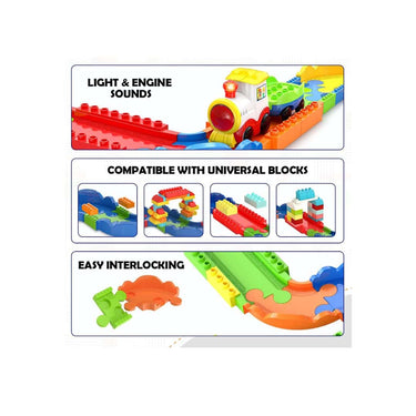 LXINDIA Toys Mirana Block Rider Toy Train Set with Colorful (Advanced - 131 Pcs)