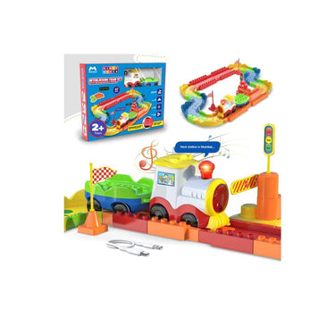 LXINDIA Toys Mirana Block Rider Toy Train Set with Colorful (Basic 47 Pcs)