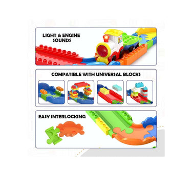 LXINDIA Toys Mirana Block Rider Toy Train Set with Colorful (Basic 47 Pcs)