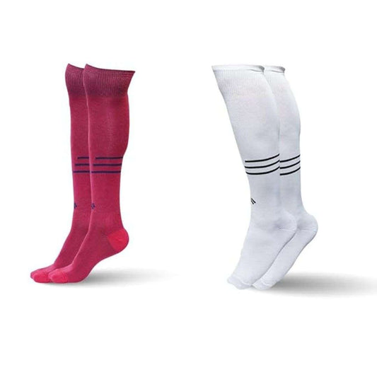 LX INDIA football socks Mizaki knee Length Football Stocking- Red, White