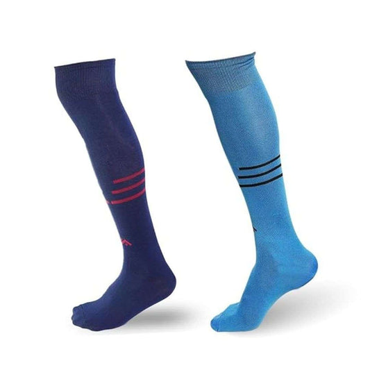 LX INDIA football socks Mizaki knee Length Football Stockings Blue,Dark Blue