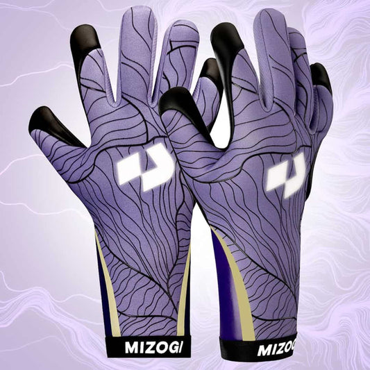 LX INDIA Football Glove Size 7 Mizogi Primas VG 1.0 Goalkeeper Gloves (Lavender)