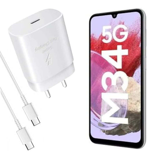 LXINDIA Mobile Charger MMAK 25W Charger with Cable for Samsung Galaxy M34 5G
