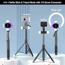 LXINDIA Selfie Sticks Mobilife 62inch Selfie Stick with Tripod Stand and Dual Fill Light Balance Handle