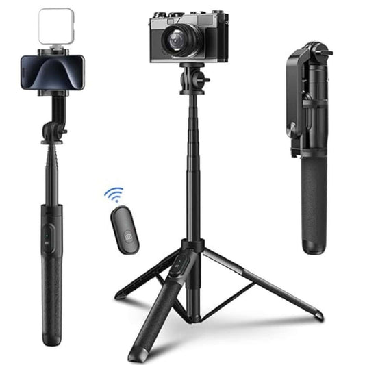 LXINDIA Selfie Sticks Mobilife Long Selfie Stick with Reinforced Tripod Stand 64 (Black)