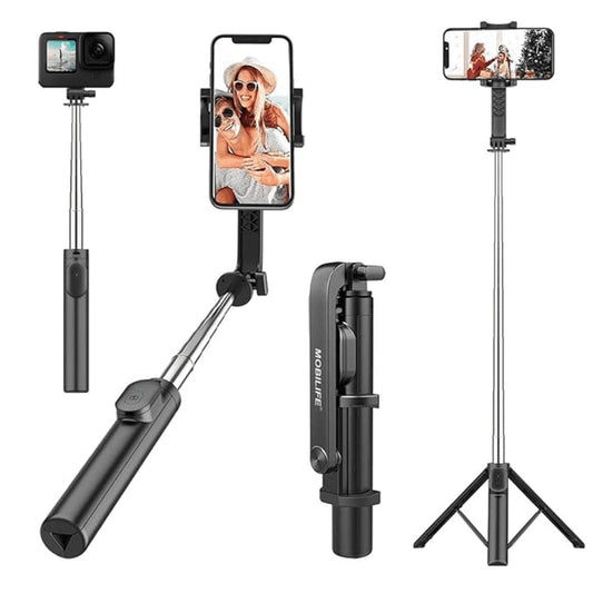 LXINDIA Selfie Sticks Mobilife Portable Selfie Stick with Tripod Stand Reinforced 96cm Black