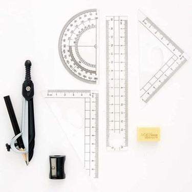 LXINDIA Instrument Box MS International Geometry Set with Shatterproof Storage Box