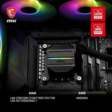 LXINDIA AIO Coolers MSI MAG CORELIQUID M240 AIO CPU Liquid Cooler 240mm Radiator