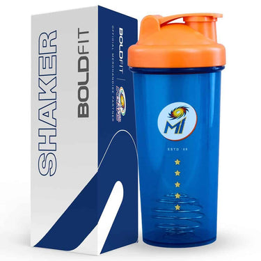 LXINDIA bottle Mumbai Indians Gym Shaker for Protein Blue Orange