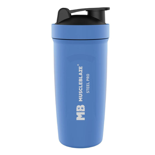 LX INDIA Shakers MuscleBlaze Steel Shaker 750 ml - Blizzard Blue