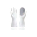 LXINDIA Gloves MUSVUZA 2 in 1 Magic Silicone Dishwashing Rubber Gloves (Grey)