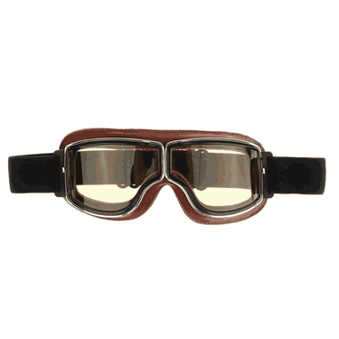 LXINDIA Goggles MYADDICTION Motorcycle Goggle For Harley Helmet Pilot Cruiser Riding (Brown)