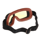 LXINDIA Goggles MYADDICTION Motorcycle Goggle For Harley Helmet Pilot Cruiser Riding (Brown)