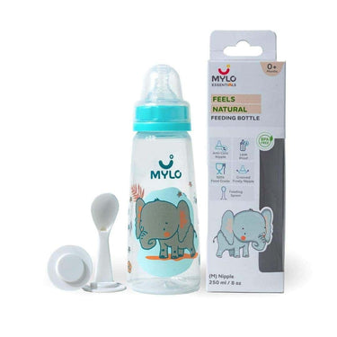 LXINDIA bottle Mylo Baby 2 in 1 Feeding Bottle with Spoon (250 ml)