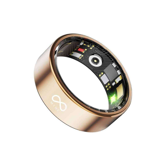 LX INDIA Smart Ring 7 MYNK Alpha Smart Ring for Men & Women , Gold