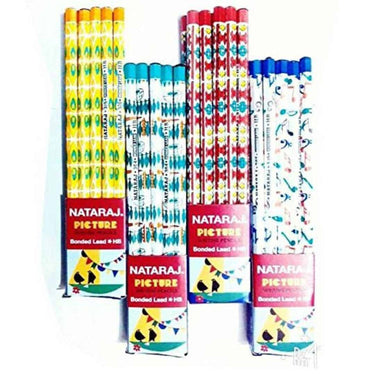 LXINDIA Pencil Nataraj Wooden Picture Pencils (Pack Of 50)