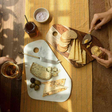 LXINDIA Choping Board Natural Duo Wood and Marble Chopping Boards