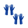 LXINDIA Gloves Natural Rubber Flock Lined Household Cleaning Gloves Pack of 2 Pairs (Blue)