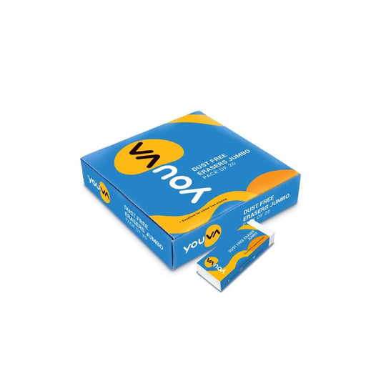 LXINDIA Eraser Navneet Youva Jumbo Dust Free Erasers for Kids 20 Pcs (Pack of 2)