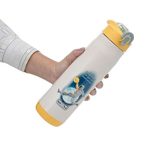 LX INDIA Water Bottle Off - white Nayasa Adonis - 620Ml, Insulated Innner Steel Bottle