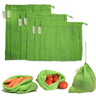 LXINDIA Bag Necavu100% cotton set of 6 fridge bag Eco-friendly natural vegetables bags for fridge storag Neem Green