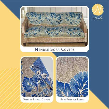 LXINDIA sofa cover Nendle Jacquard Sofa Cover Set