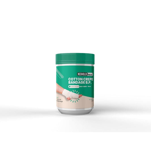 LX INDIA Bangle Box Neoholix Medix Cotton Crepe Bandage 8 Cm Orthopaedic Support for Strains, Sprains, Painful Joints, Skin Grafts, Stretchable & Skin-Friendly, Ideal for Injury Recovery & Medical Use