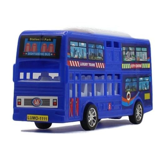 LXINDIA Toys Neoinsta Big Size Non Electric Double Decker London Bus Blue