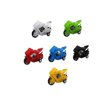 LXINDIA Toys Neoinsta Mini Pull Back Plastic Racing Speeder Bikes Pack of 6