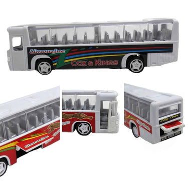 LXINDIA Toys Neoinsta Plastic Pull Back School Bus White