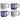 LXINDIA Tea Set Nestasia Stackable Ceramic Cups Set of 4 Floral Blue