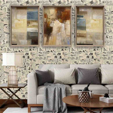 LXINDIA Wallpaper Newspaper Contact Paper Vintage Peel and Stick Self Adhesive Wallpaper (Pack of 2)