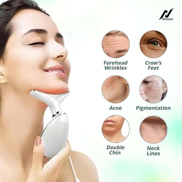 LXINDIA Face Massager Nexlev Skin Lift Device 7 Color LED 3 Massage Modes Face Sculpting Tool