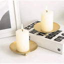 LX INDIA Candle Holders Next in Metal Metal T-Light Holder and Pillar Holder Plates(Pack of 2)