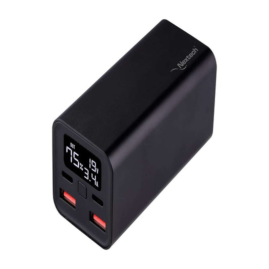 LX INDIA Power Bank Nextech Tower 20000 mAh 65W Fast Charging Power Bank | Universal & Portable | Laptop PowerBank - Black