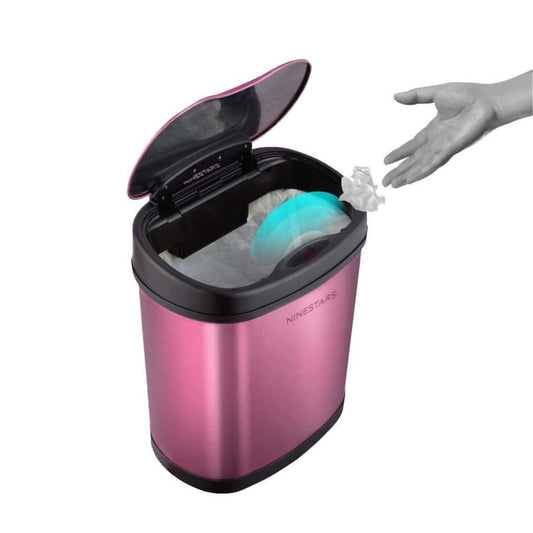 LXINDIA Bin Ninestars (DZT 12 13) Automatic Touchless Infrared Motion Sensor Dustbin Burgundy
