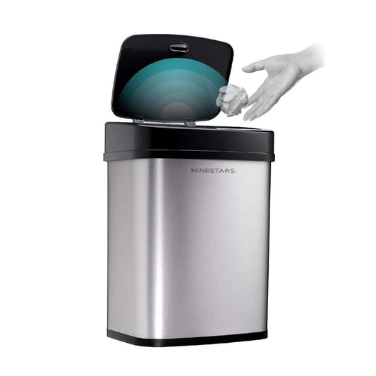 LXINDIA Bin Ninestars (DZT 12 5) Touchless Stylish Motion Sensor Dustbin Silver