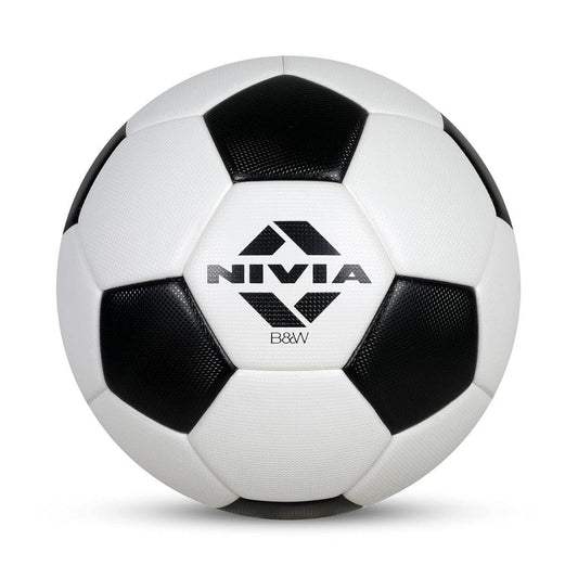 LXINDIA Football Nivia B&W Football, Thermobond, 32 Panels - Size-5 (Black and White)