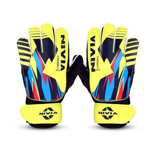 LX INDIA Football Glove Small Nivia Carbonite Web Goalkeeper Gloves