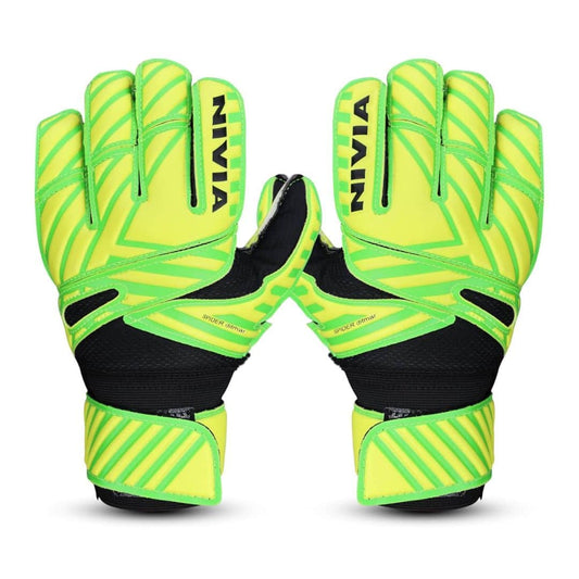 LX INDIA Football Glove Large Nivia Ditmar Spider Green Goalkeeper Gloves