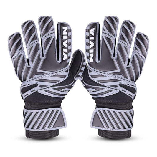 LX INDIA Football Glove Large NIVIA Spider Football GoalKeeper Gloves Medium Black (902BK)