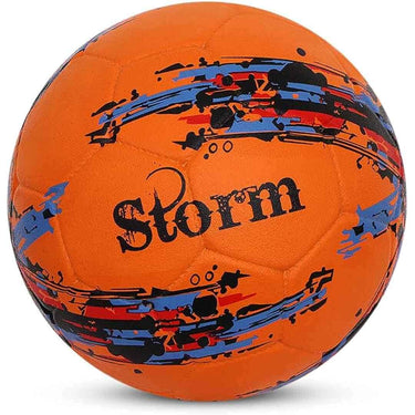 LXINDIA Football Nivia Storm Yellow Moulded Football with Ball Pump Football Size 5 (Pack of 1 Orange Black)