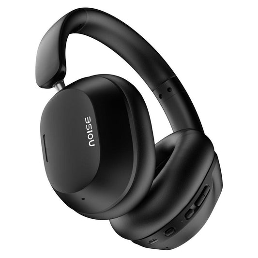 LX INDIA Headphone Noise Newly Launched Airwave Max 5 Wireless Over-Ear Headphones with Adaptive Hybrid ANC - Black