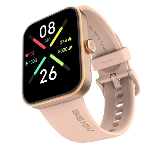 LX INDIA Smart Watch rose pink Noise Pulse Go Buzz Smart Watch with Advanced Bluetooth Calling