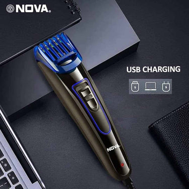 LXINDIA Trimmer Nova NHT 1071 Titanium Coated Cordless 45 Minutes USB Trimmer for Men