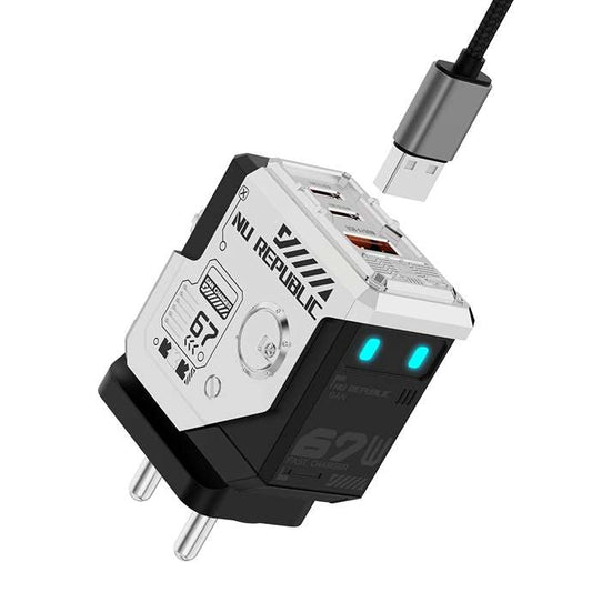 LX INDIA Mobile Charger Nu Republic Cybotron 67W GaN