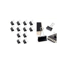 LXINDIA desk essential ODDY Nickel Plated Rust Resistant 41 mm Black Binder Clip (Pack of 12 pcs)