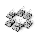 LXINDIA desk essential ODDY Nickel Plated Rust Resistant Black Binder Clip 12 Pcs (Pack of 2)